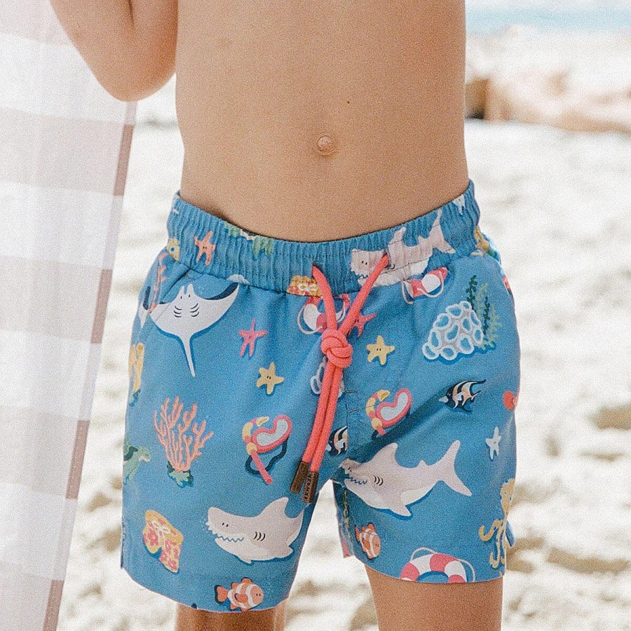 Mens Skwosh | Great Barrier Reef Jnr Swim Shorts