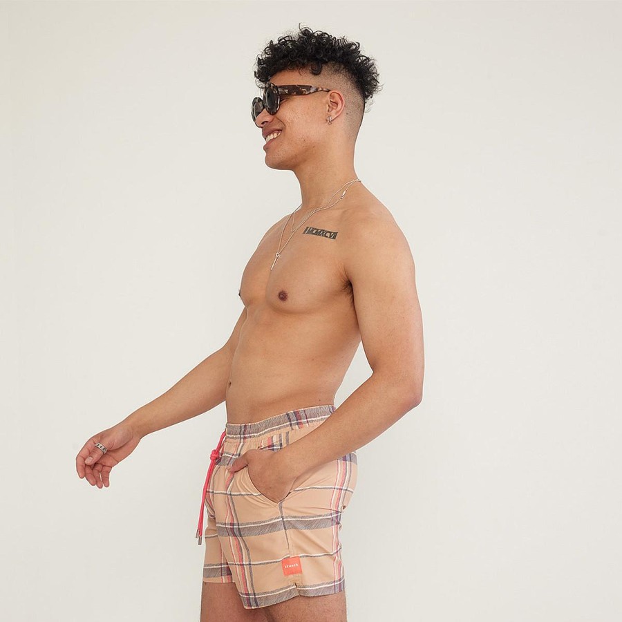 Mens Skwosh | Swank Check Swim Shorts