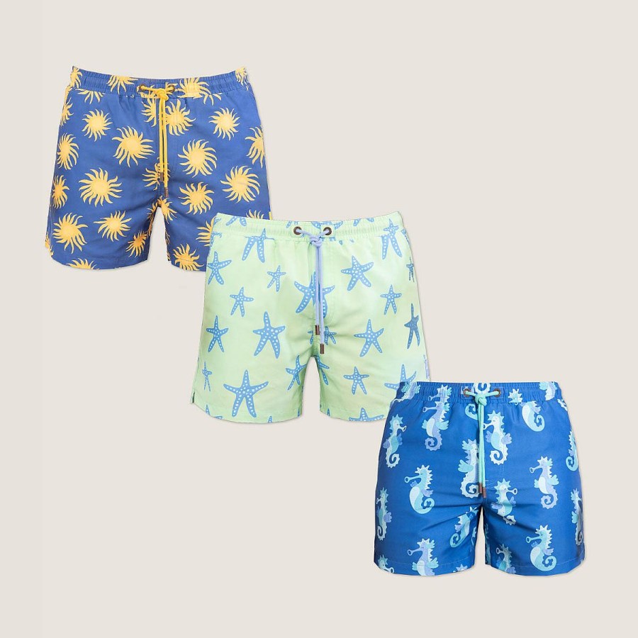 Mens Skwosh | Club Tropicana Swim Shorts 3 Pack